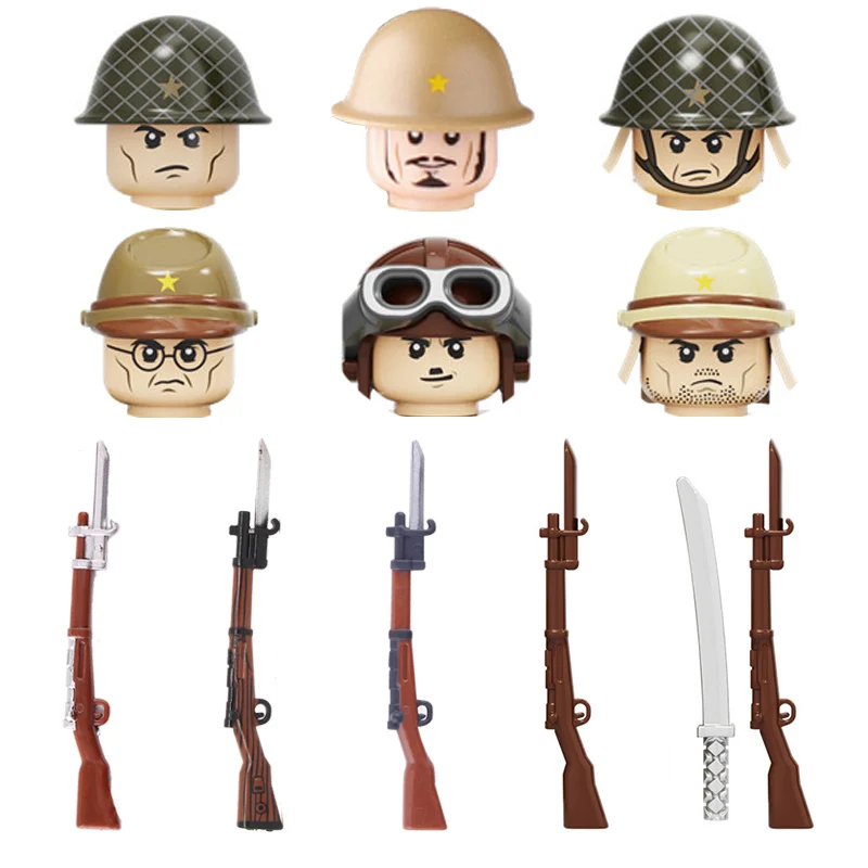 WW2 японские армейские солдаты оружие строительные блоки фигурки солдат