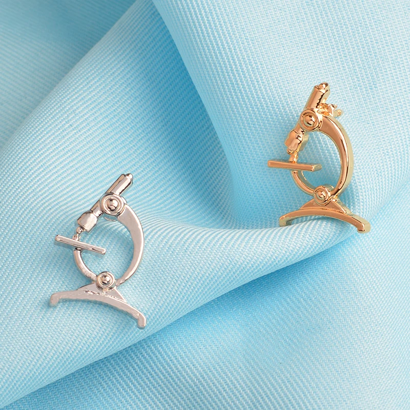 Золотые и серебряные броши с булавкой для микроскопа ювелирные изделия подарок