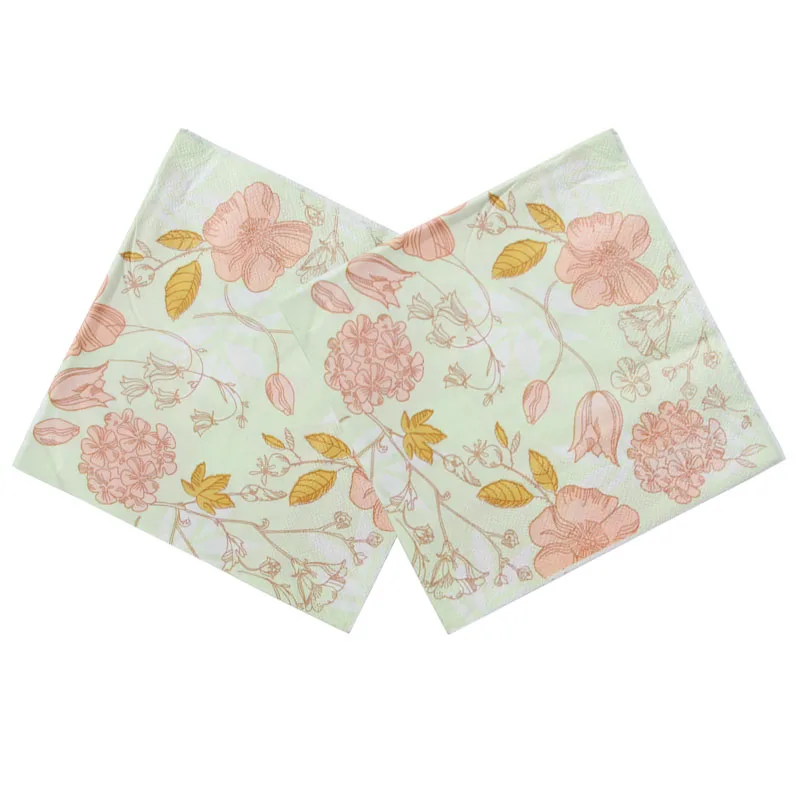 C napkin 20pcs 20 шт цветы розы бумажные салфетки кафе и вечерние салфетки украшение в технике декупажа бумажные Мути-Стили единорог животные - Цвет: C napkin 20pcs
