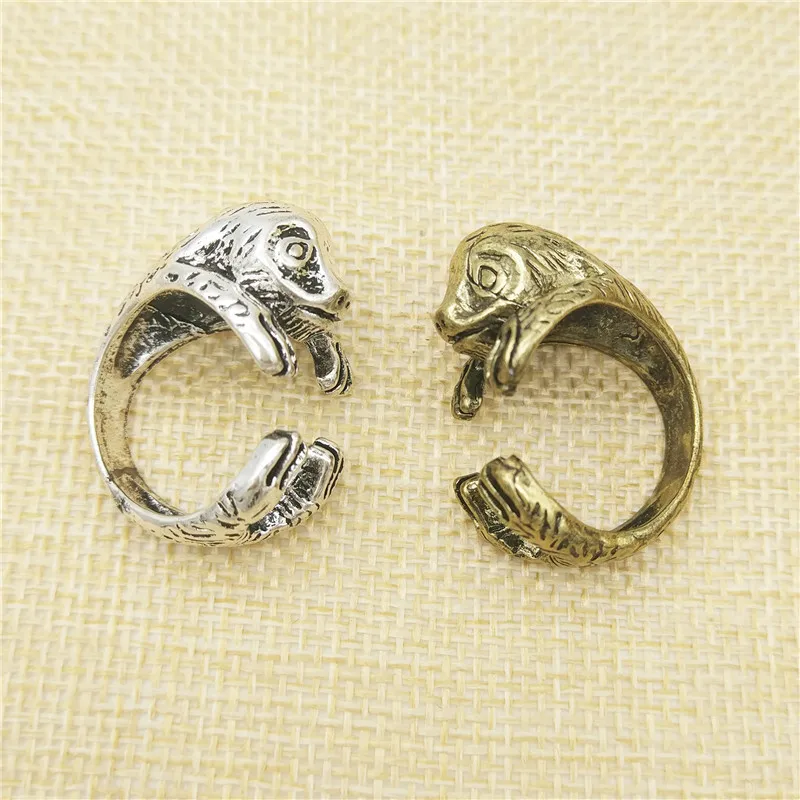 Мода 3D животных Открытое кольцо Винтаж бурогорлый милый ретро Ленивец для Для