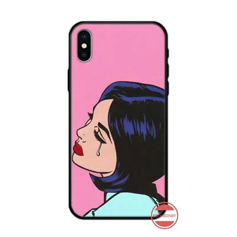 

Crying Comic Girl Painting Pop Art high quality luxury Phone Case for iPhone 11 12 pro XS MAX 8 7 6 6S Plus X 5S SE 2020 XR
