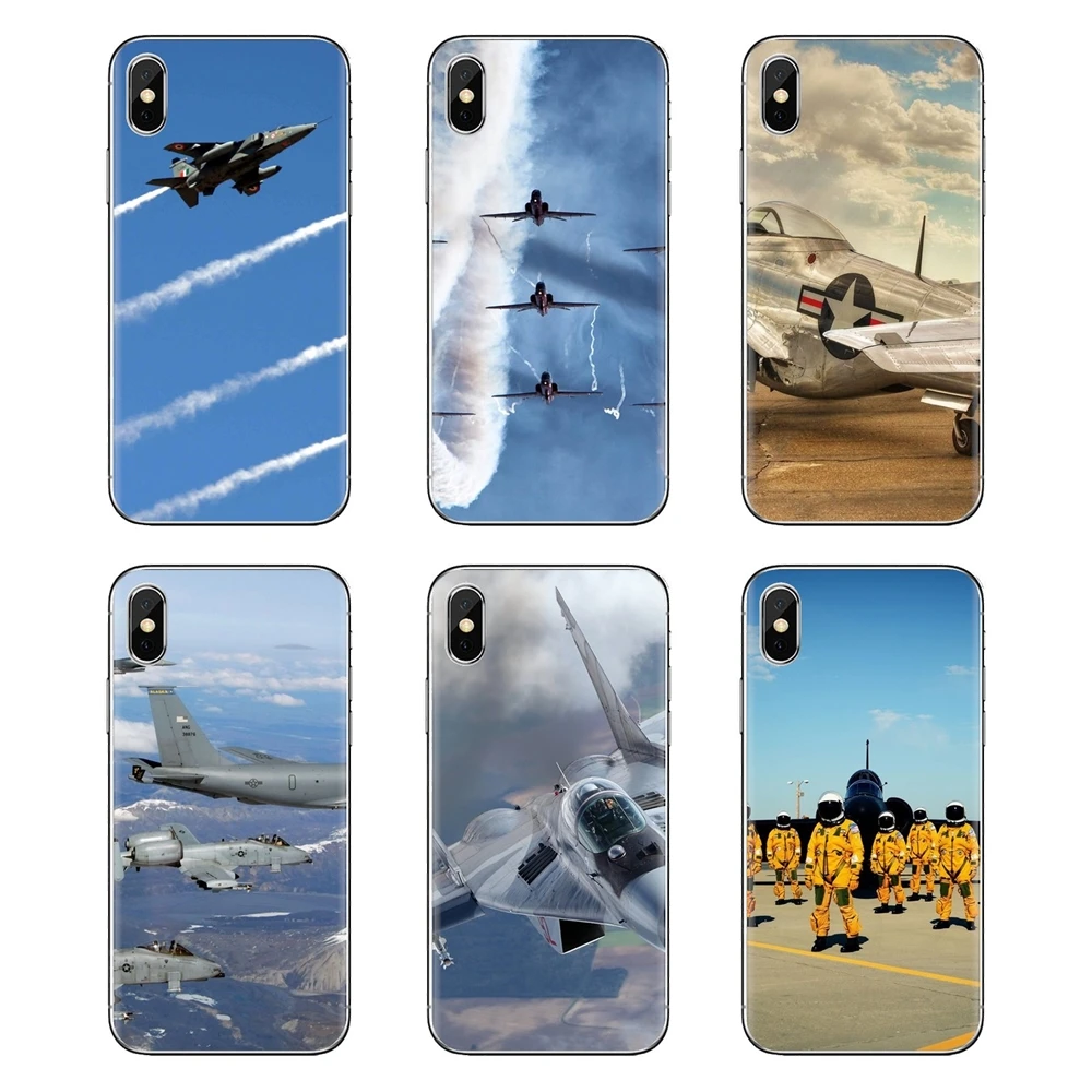 For Samsung Galaxy S2 S3 S4 S5 MINI S6 S7 edge S8 S9 Plus Note 2 3 4 5 8 Coque Fundas Transparent Soft Shell Covers Air Force |