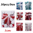 30 шт.коробка, пластиковые подвесные шарики, 3 см