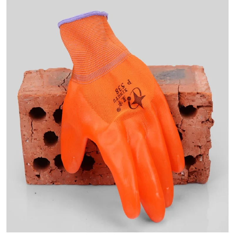 

5/12 Pairs Work Protective Gloves Nitrile Dipping Water Oil-Resistant Anti-Skid Non-corrosive Mechanism Weak Acid Alkali Proof