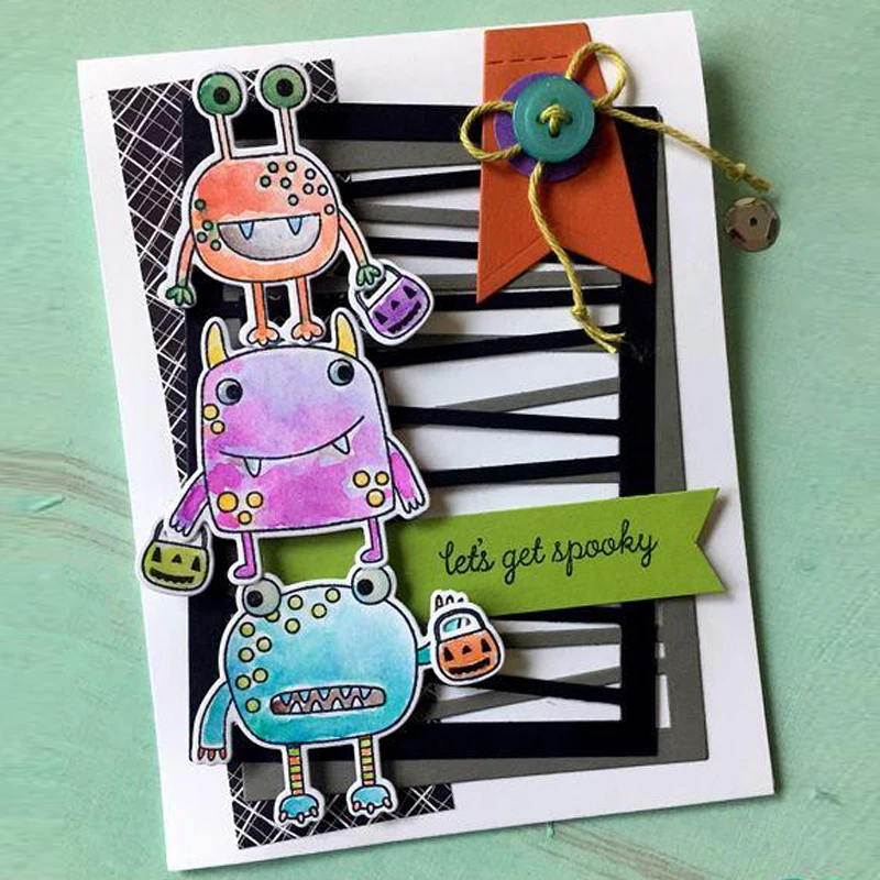 Отправка Монстр обнимает свой путь прозрачные силиконовые Монстры + фраз для DIY