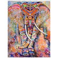 5d diy diamond painting elephant abstract full square diamond embroidery rhinestones mosaic colorful elephant picture home decor