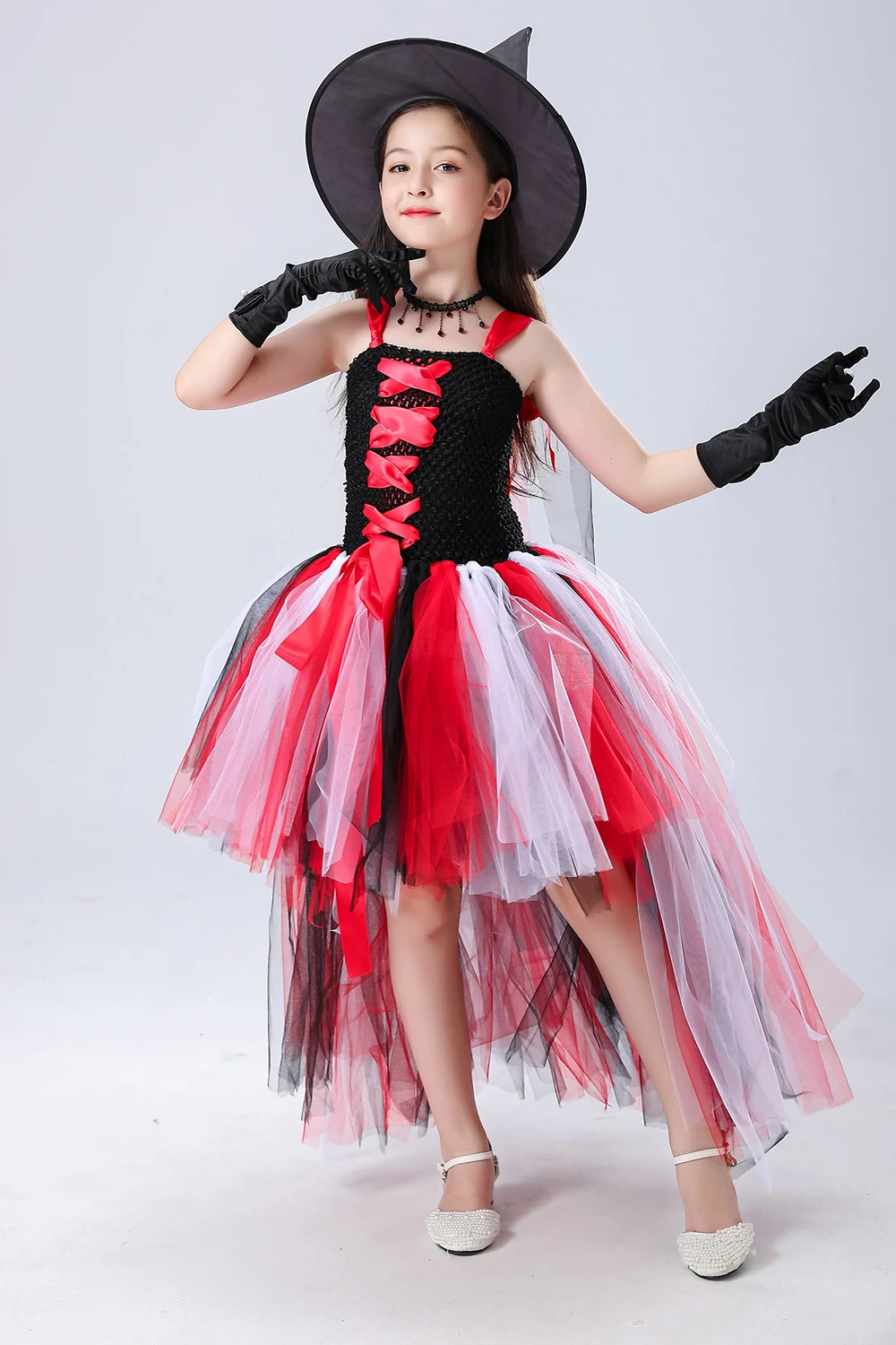 Модное платье-пачка для девочек Элегантный осенний костюм принцессы сцены