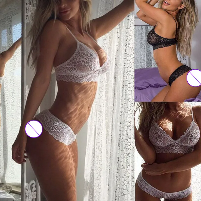 Sexy Women Seamless Lace Lingerie Babydoll Bra Sets Underwear Bralette Nightwear Sleepwear Suit G-string &amp Brief | Женская одежда