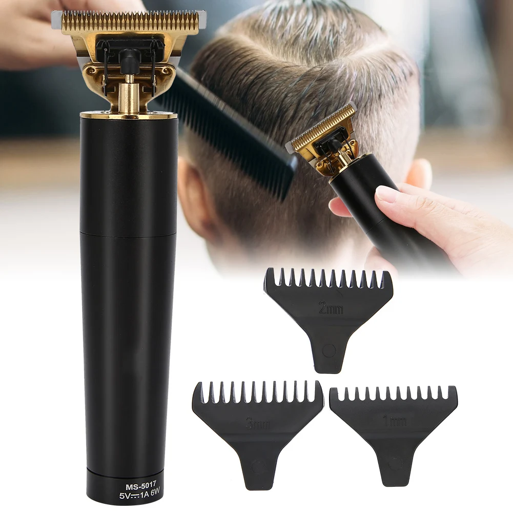 Профессиональный бытовой электрический триммер для волос с USB зарядкой машинка