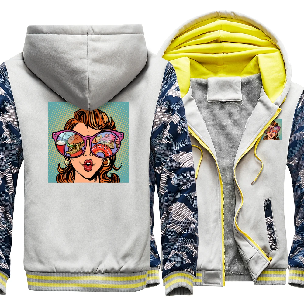 

Мужская куртка в стиле хип-хоп с капюшоном, винтажная Толстовка с принтом, камуфляжная Повседневная Уличная одежда на молнии, зимнее свобод...