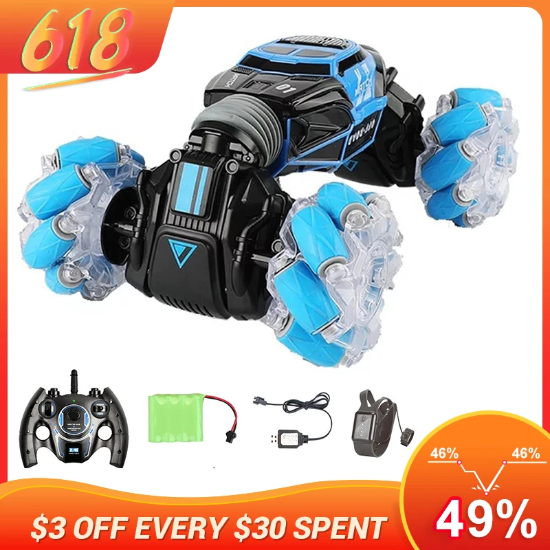 LBLA 4WD RC Stunt автомобилей часы Управление жест индукции деформируемая игрушка