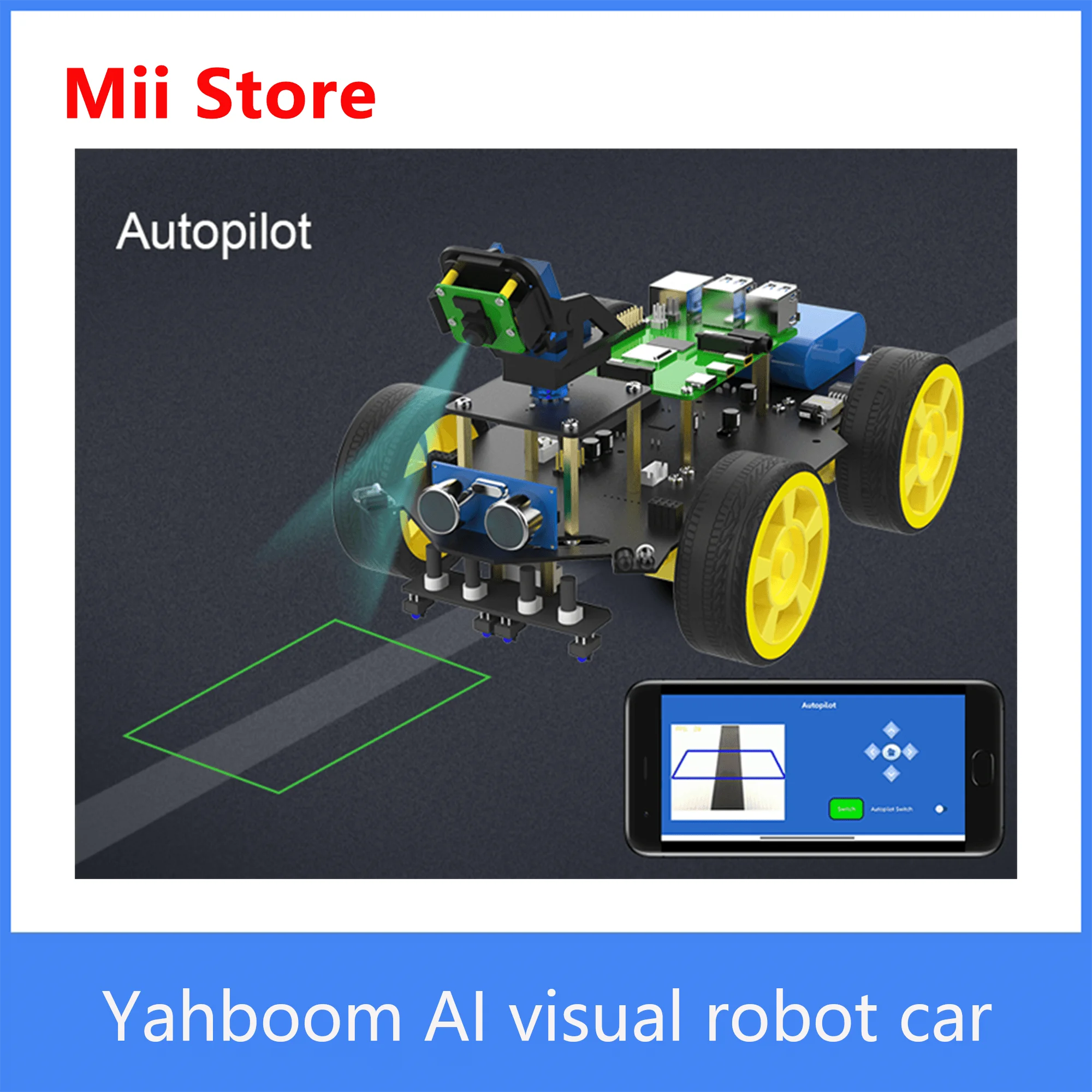 Визуальный робот автомобиль с камерой FPV для Raspberry Pi 4B Python|Демонстрационные