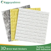 kaguyahime 3d brick wall stickers diy decor self adhesive waterproof wallpaper for kids room bedroom 3d wall sticker brick