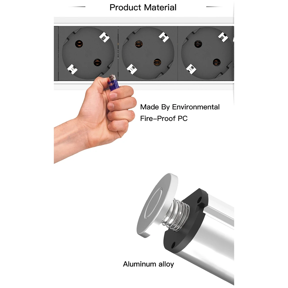 Настольные выдвижные розетки Германия сетевой фильтр Настольная Скрытая вилка