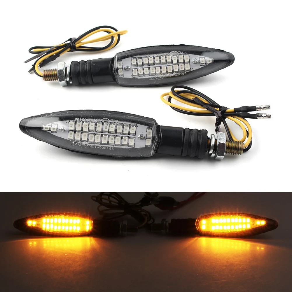 

Motorcycle Turn Signals 2Pcs LED Light Indicators Blinkers Lamp Amber Universal For All Motorbikes