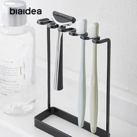 mental toothbrush holder no drilling toothpaste shelves stand razor rack aluminum bathroom accessories organizer toilet storage