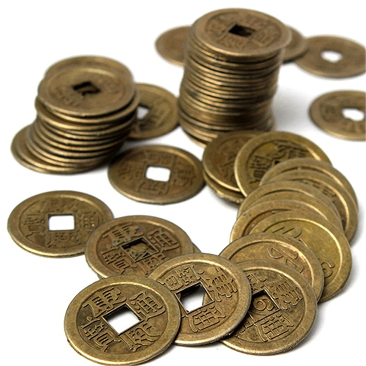 10 шт. латунный набор для денег удача Старинное китайское благовоние античная