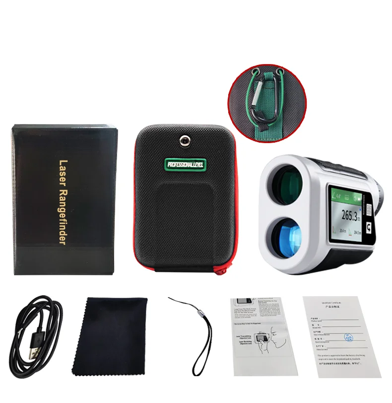 

600M Laser Rangefinder Slope Flag Lock Golf Rangefinder Vibration Laser Distance Meter Hunting Telescope with LCD Display Screen