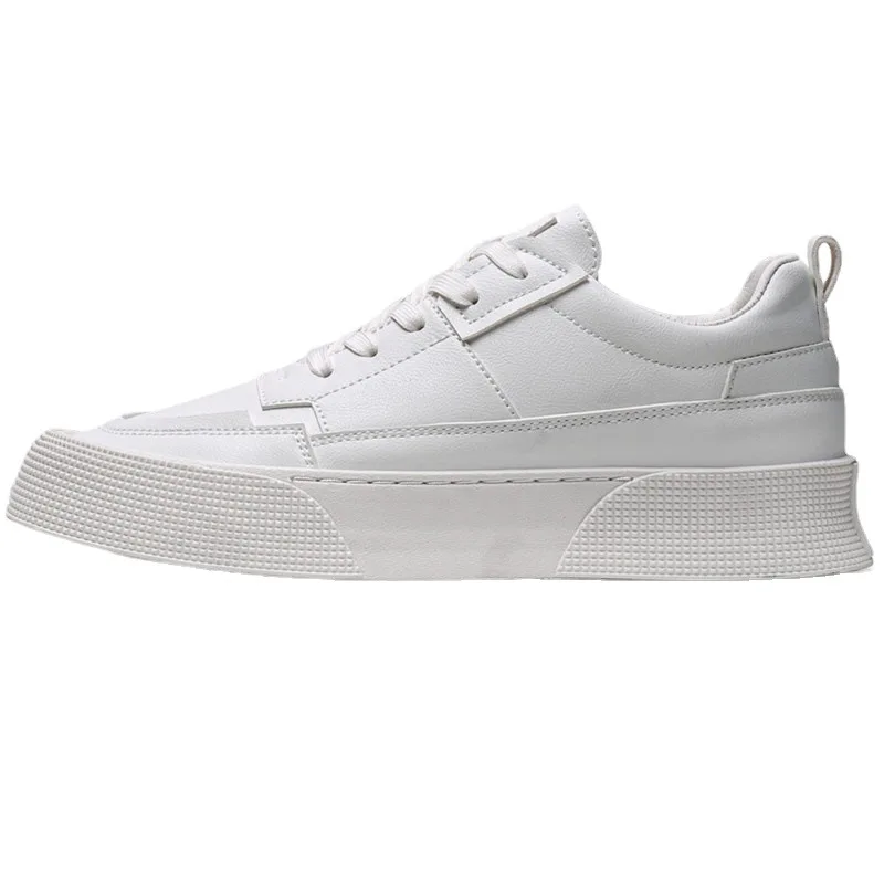 2021 White Sneakers Men Fashion Breathable Comfortable Outdoor Sport Lace Up Shoes Thick Bottom All-match Shoes