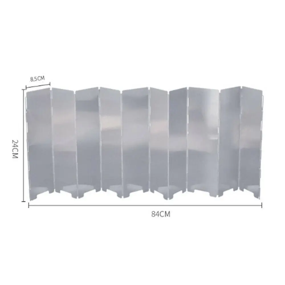 

10Plates Foldable Gas Stove Windshield Outdoor Camping Cooking Burner Windproof Screen Aluminium Alloy Outdoor Stove Wind Shield