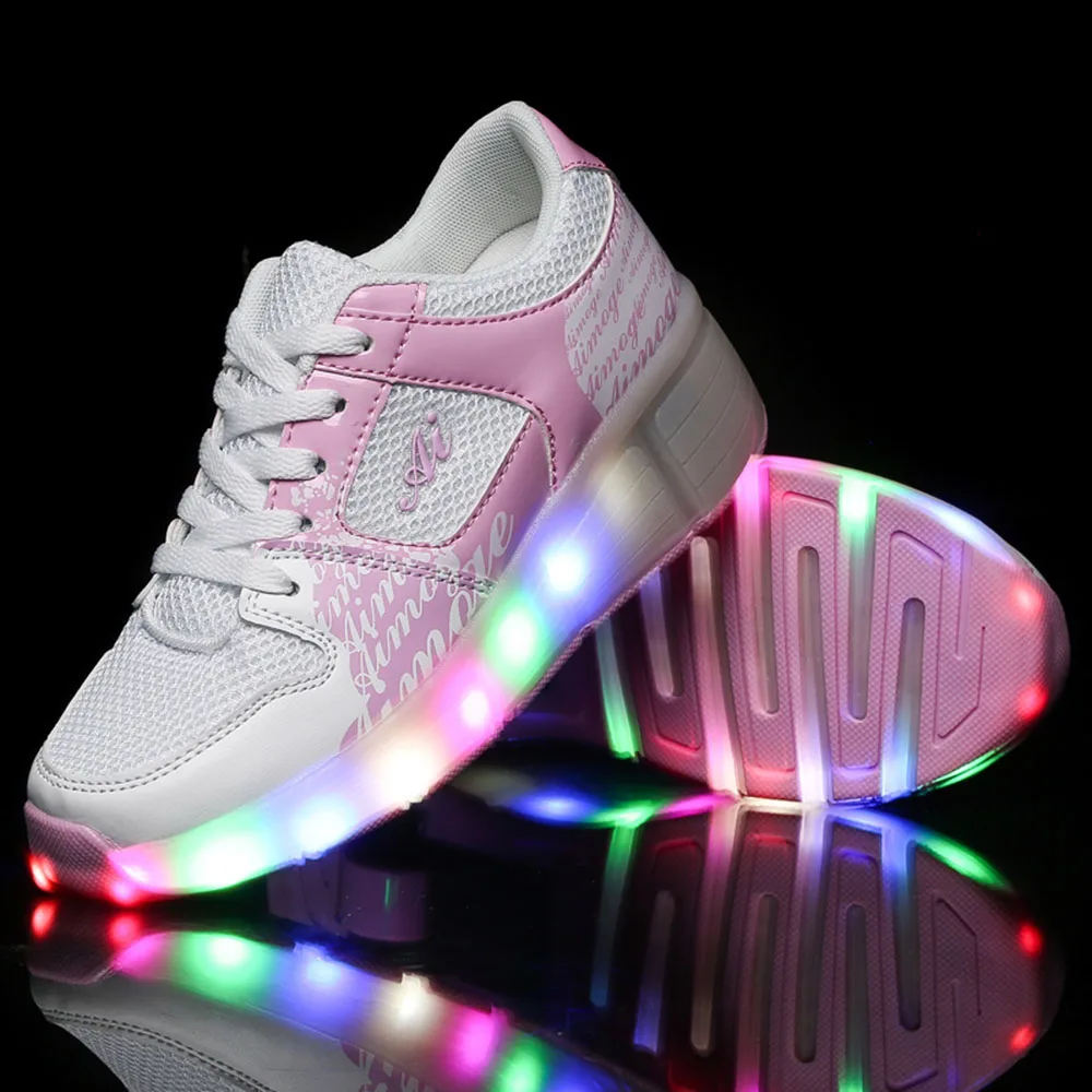 Детские светящиеся кроссовки со светодиодной подсветкой летние для мальчиков и