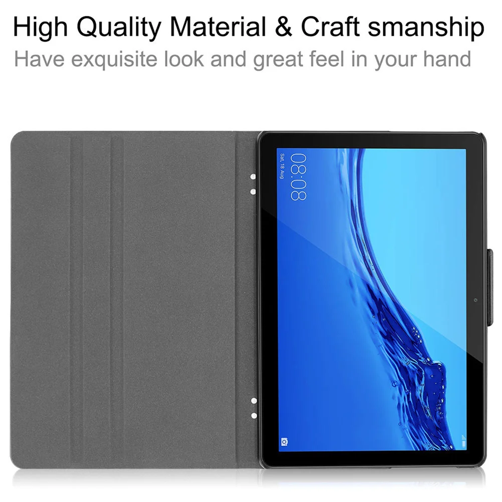 

Case for Huawei MediaPad T5 10 10.1'' AGS2-W09 AGS2-L09 AGS2-L03 Funda Shell Ultra Slim PU Leather Portable Cover for Huawei T5