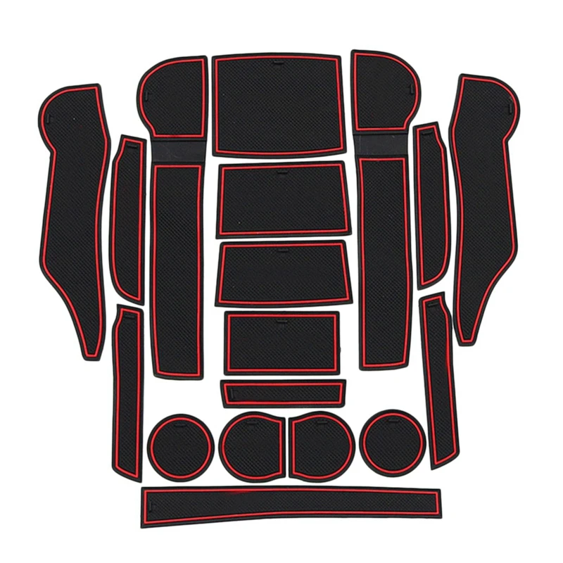 18 шт. автомобильный передний и задний слот коврик для двери подстаканник коврики