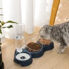 Миска для домашних животных, двойная чаша, поднимающаяся миска для питья, автоматическая кормушка для кошек и собак