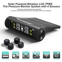 an001 solar car tpms lcd display auto tire pressure monitoring tyre temperature alarm warning system