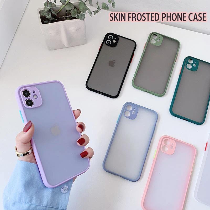 

phone case for iPhone 11 13 pro max case 12 mini Skin feeling scrub protective Cases for Apple xr x xs 7 8 plus smart phone