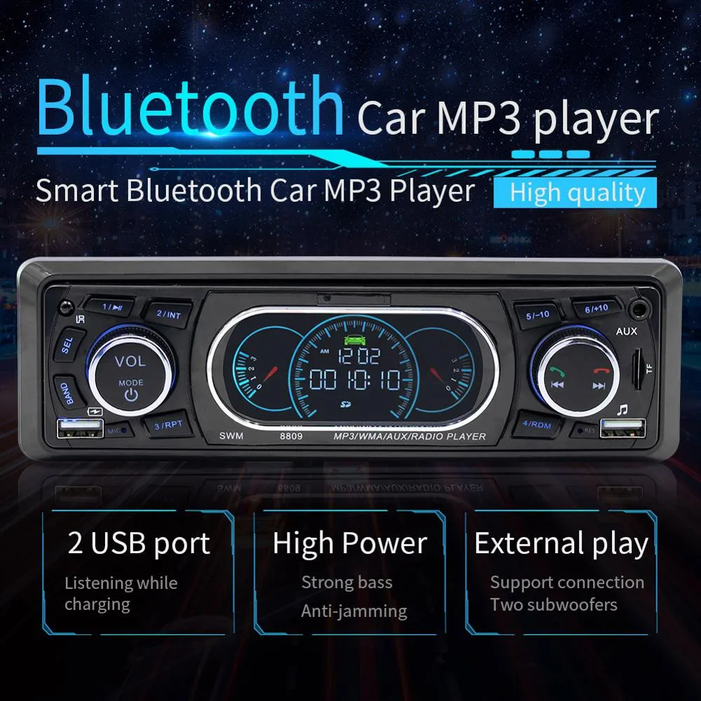 Handsfree Bluetooth автомобильный стерео радио MP3 плеер 1 Din автомагнитола AUX/TF/2USB FM