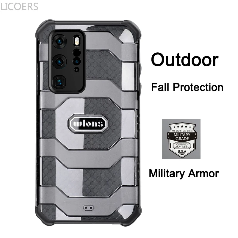 Military Armor Airbag Anti-fall Case for Huawei P40 Pro Plus Mate 40 30 Pro Lens Protection Shockproof Anti-slip Case Cover Capa