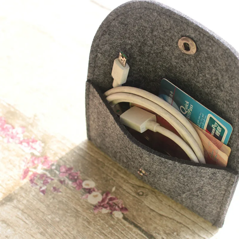 Тонкий однотонный квадратный кошелек из фетра 2018 | Багаж и сумки