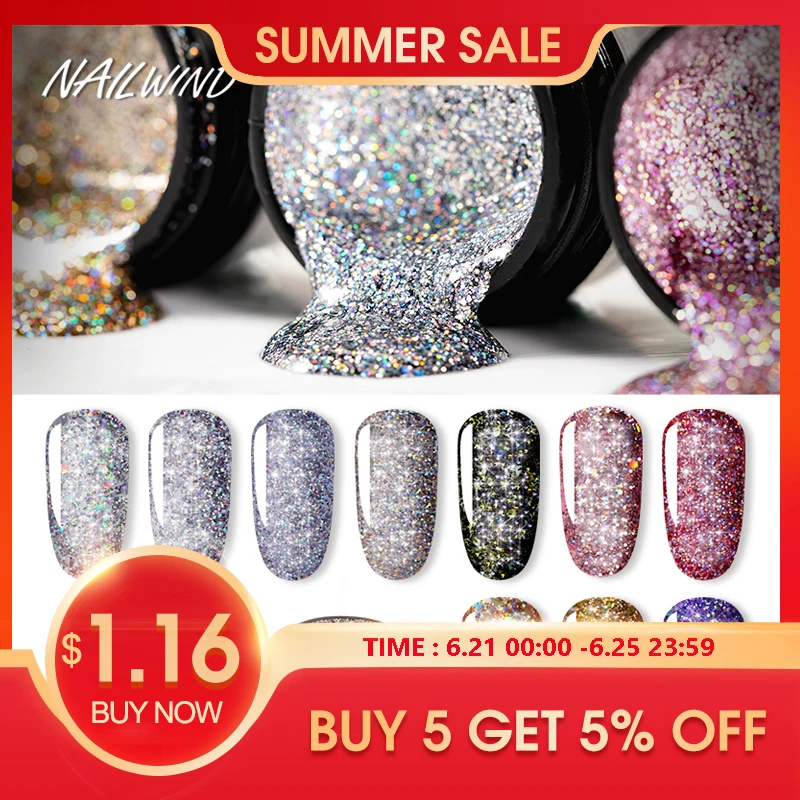 Гель NAILWIND лак для ногтей Рисованные блестящие Алмаз ослепительно гель Лаки
