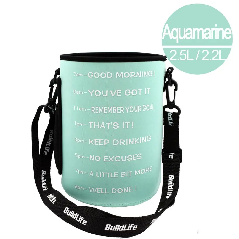 2.2L 2.5L Aquamarine Сумка рукав набор крышка бутылки Перевозчик дайвинг ткань с плечевым ремнем сумка подходит для 3.78L галлон бутылки - Цвет: 2.2L 2.5L Aquamarine