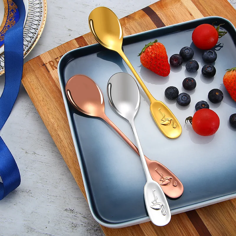 Лидер продаж новинка 304 ложка из нержавеющей стали в Корейском стиле детская для