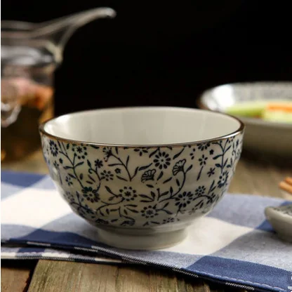 Цзиндэчжэнь керамика японский стиль под глазурью цветная чаша для риса набор