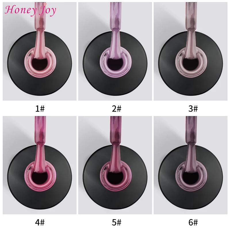 Гель-лак для ногтей комплект гель-лаков 8 мл розовый фиолетовый теплый цвет набор