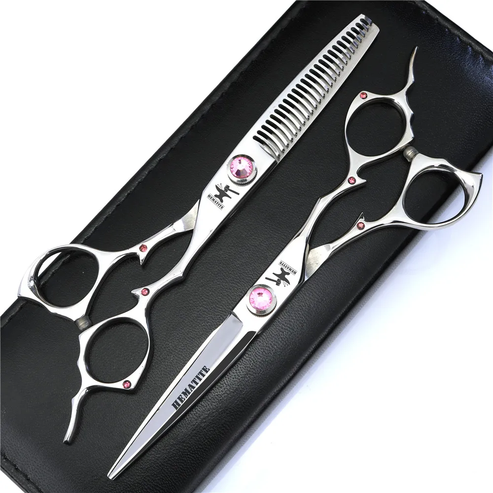 

6 inch high quality professional cutting scissors and thinning scissors set Japan 440C steel barber Hair scissors