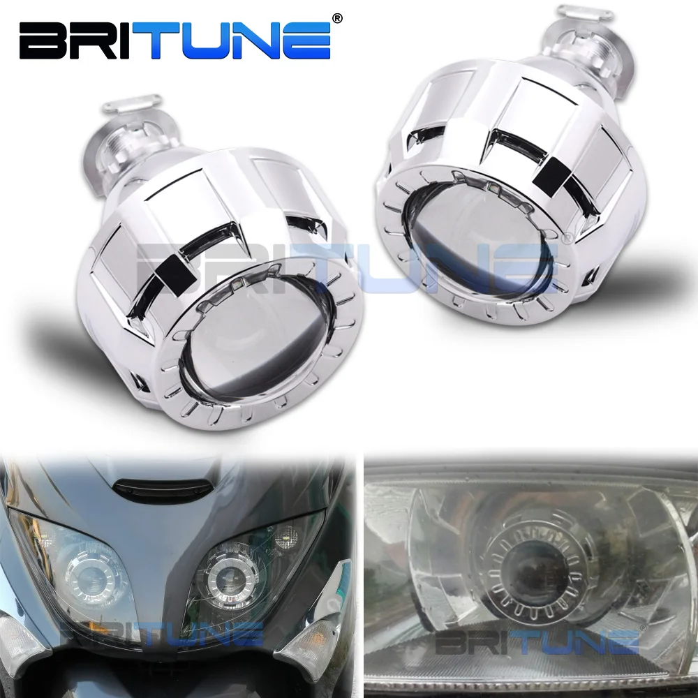 Линзы для фар 2 0 H1 HID Bi xenon H4 H7 проектор с металлическими линзами Mini Gatling Gun кожух