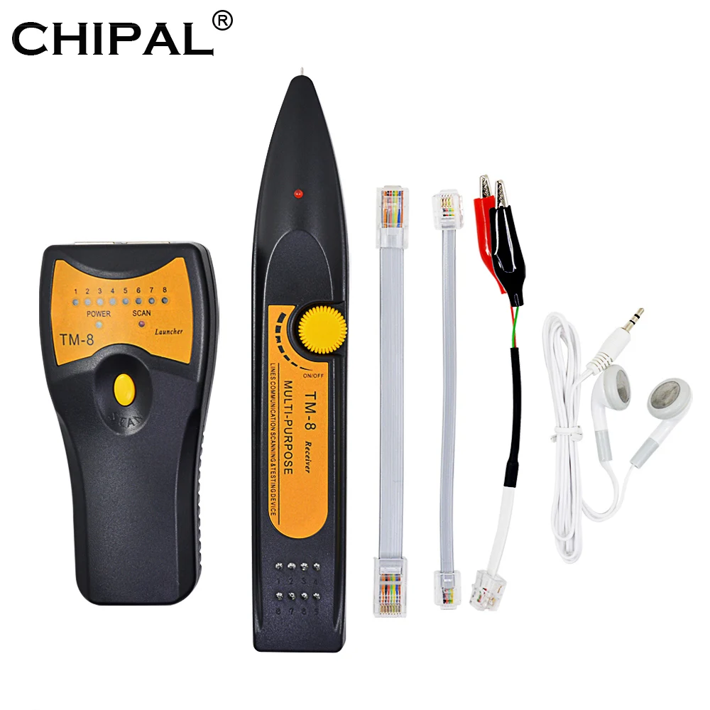 CHIPAL Профессиональный TM-8 RJ45 LAN Сетевой кабель тестер RJ11 телефонный телефон провода трекер Cat5 Cat5A Cat6 Cat6A Cat6E линия Finder