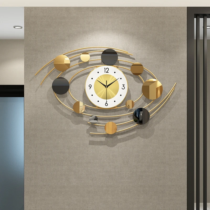 

Creative Simple Wall Clock Iron Mechanism Silent Luxury Large Digital Wall Clock Modern Design Reloj De Pared Home Decor DG50WC