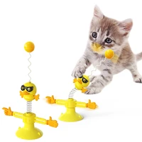 new tumbler cat toy tease cat baseball turntable windmill kitten interactive balance pet product line cat ball accessories