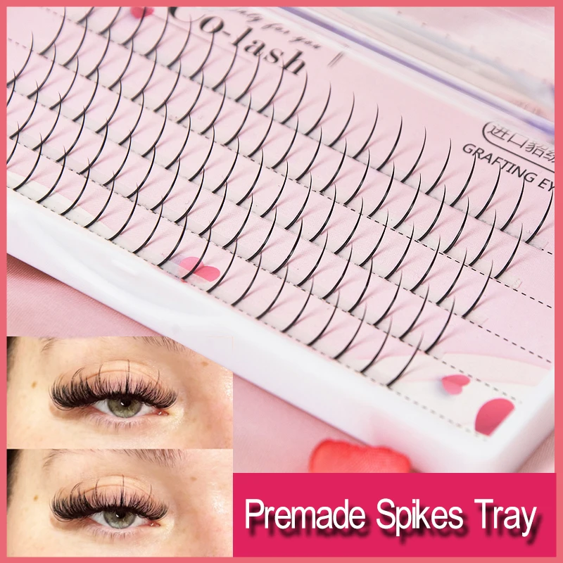

CoLash 6-15mm Spikes Lashes Single Eyelash Extensions Korea SynthetIc Wispy EyelashesC Curl Lashes Tray Premade Volume Eyelashes