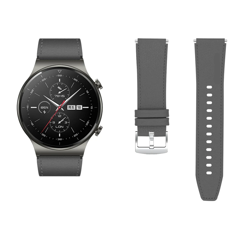 Ремешок из натуральной кожи 22 мм для Amazfit GTR2 2e Pace Stratos3 2 браслет Samsung Galaxy Watch 3 45 S3 -