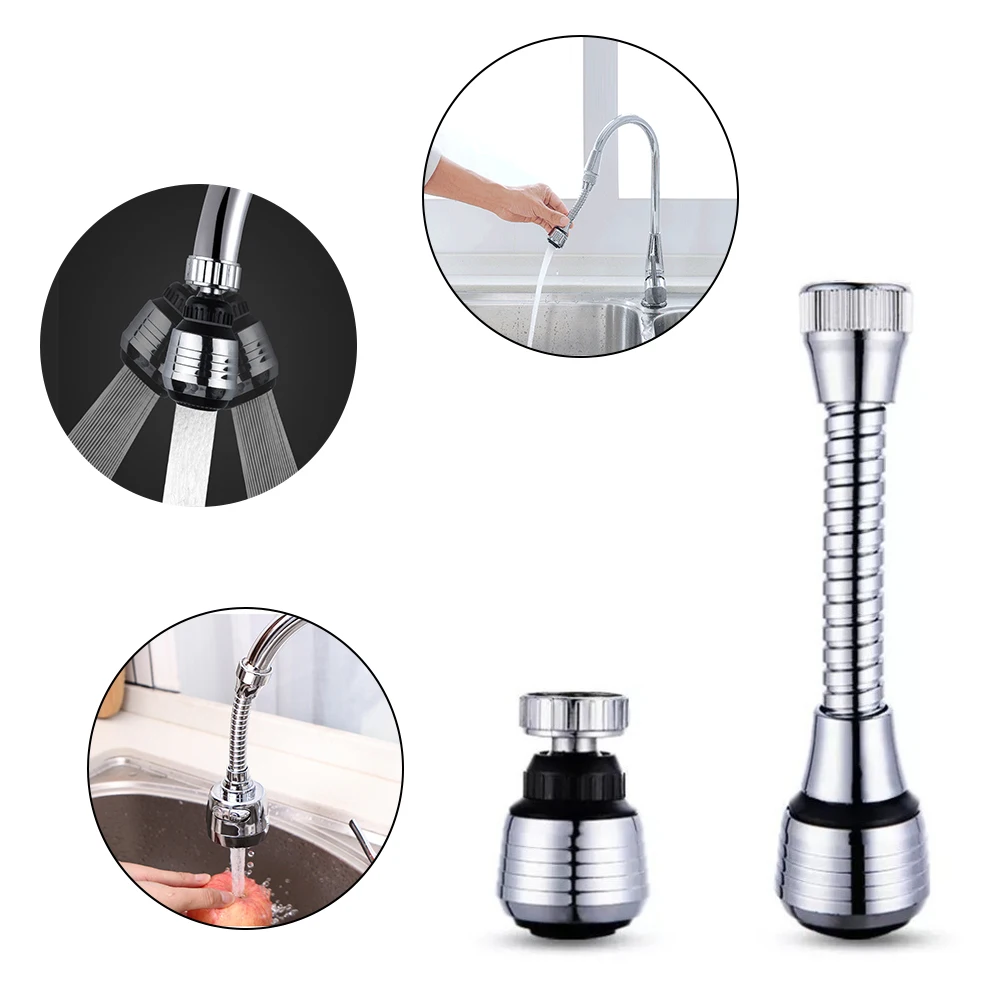 

Kitchen 360 Rotating Extension Faucet Splash-proof Bubbler Water-saving Filter Shower Nozzle Connector Kitchen Bathroom Tools
