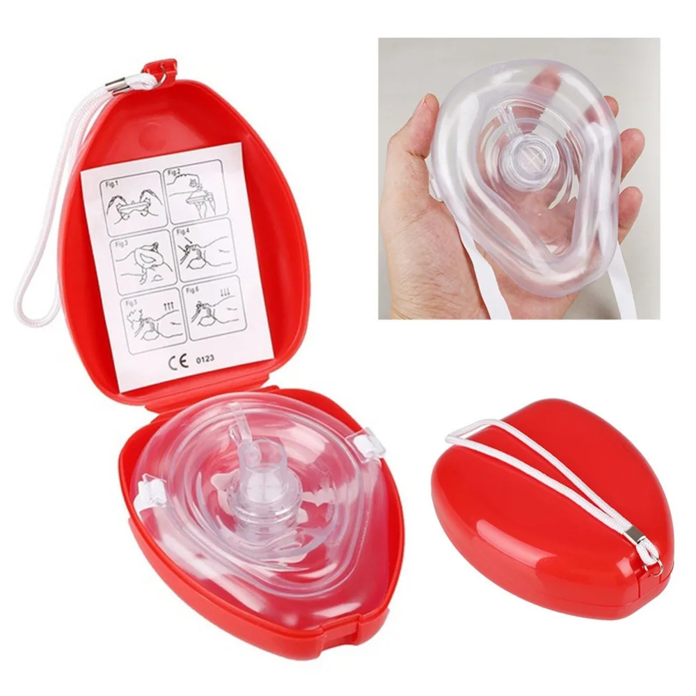 

CPR Resuscitator Rescue Emergency First Aid Masks CPR Breathing Mask Mouth Breath One-way Valve Tools