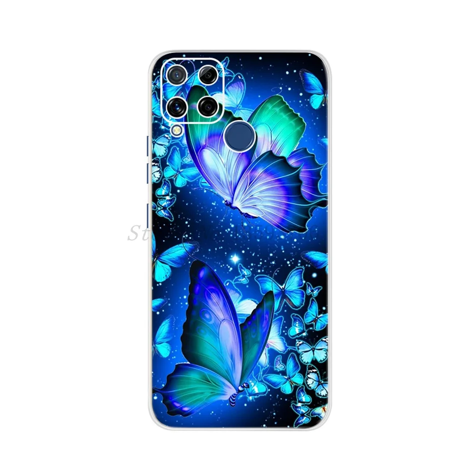 Чехол для Realme C15 2020 RMX2180 силиконовый бампер мягкая морская Алмазная задняя крышка