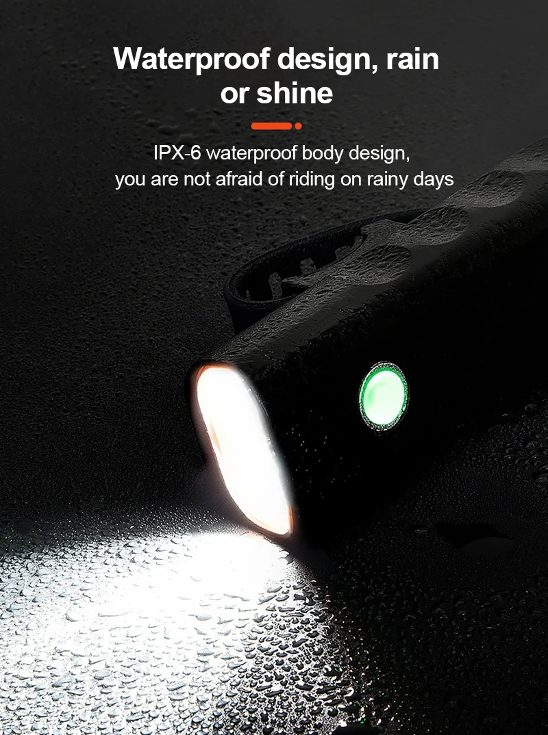 

Bicycle Headlight Aluminum Alloy High-brightness Glare Night Riding Headlight Mountain Bike USB Flashlight Taillight