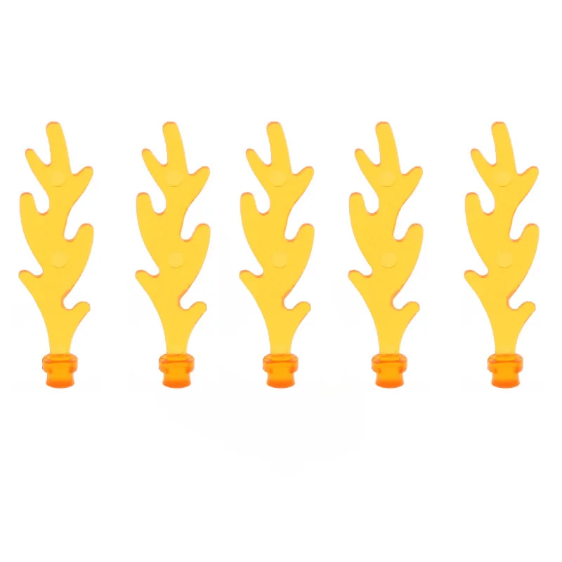 

MOC Brick 30pcs Flame Wave Rounded with Base Pins DIY Enlighten Building Blocks Educational Kids Toys 6126
